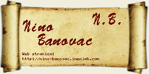 Nino Banovac vizit kartica